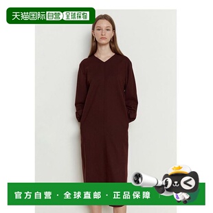 韩国直邮THE IZZAT Theisle 针织彩色羊毛 V 领连衣裙 IMAA0OP03-