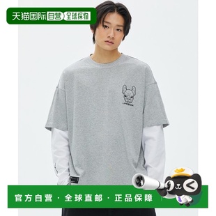 韩国直邮LIFEWORK 公用男士T恤新款假两件男装上衣LW231TL360