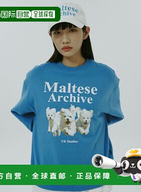 韩国直邮WAIKEI韩国小众设计师狗狗图案时尚日常卫衣YK22SSTS01