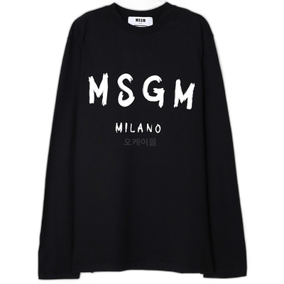 韩国直邮MSGM 2000MDM511 200002 99 棉质长袖圆领T恤衫