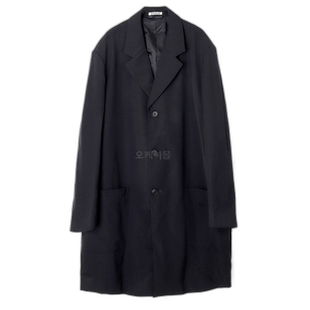 韩国直邮AURALEE 轻羊毛华达呢大衣（A23SC01MG 上衣黑） 外套