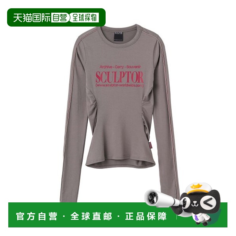 韩国直邮SCULPTOR美式复古街头辣妹潮牌新款T恤SC23A232CH