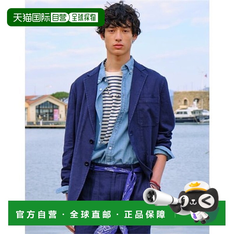 韩国直邮HAZZYS 赫奇斯 [COLLECTION] 海军亚麻连体衣男士夹克 (H