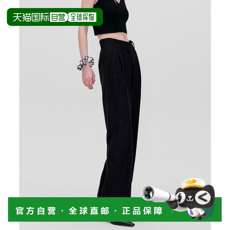 韩国直邮RE RHEE 女士女装休闲裤RP2SLO044-0-MK CHECKED WIDE LEG