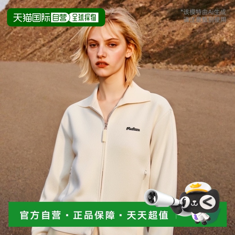 韩国直邮MALBON GOLF 女士毛针织衫M4322PKO12IVY 2Way Zipup Card