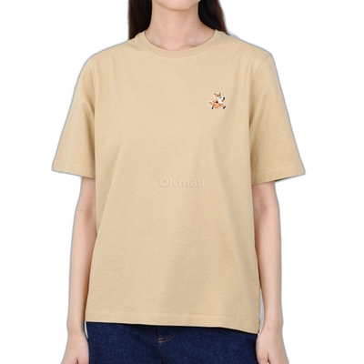 韩国直邮MAISON KITSUNE 速狐贴片舒适T恤 男女通用 宽松型 短袖