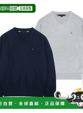 韩国直邮TOMMY HILFIGER Shared Essentials 基本款 V 领针织毛衣