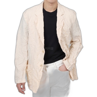 韩国直邮AURALEE 褶皱水洗 FINX 斜纹夹克 粉色 米色 男女通用 20