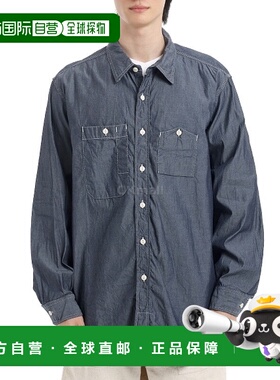 韩国直邮Engineered Garments 工作衬衫靛蓝棉质钱布雷布 (25S1A0