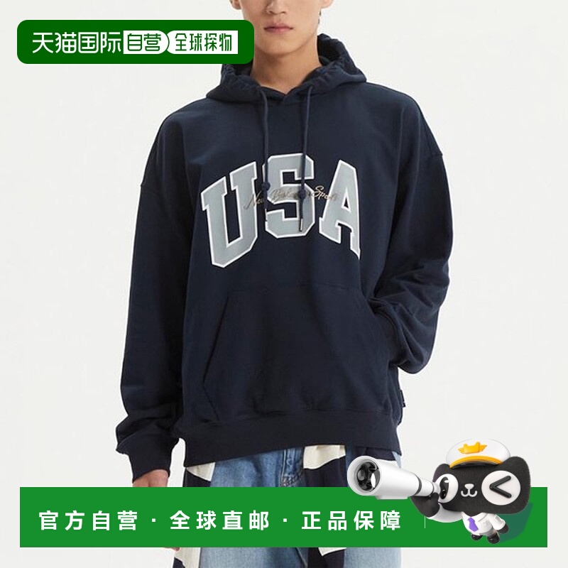 韩国直邮NEW BALANCE NB UNI USA 经典连帽衫（OVER FIT） NBN0F4