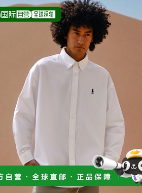 韩国直邮YALE OVER FIT HERITAGE DAN PLAIN SHIRT WHITE男衬衫YC