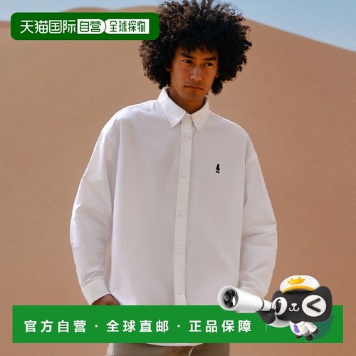 韩国直邮YALE OVER FIT HERITAGE DAN PLAIN SHIRT WHITE男衬衫YC