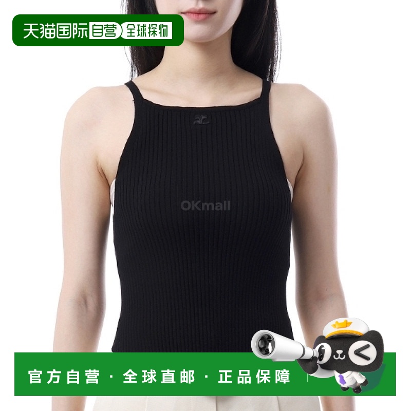 韩国直邮Courreges 标志性尖头罗纹针织背心 (VESMTO042FI0001 99