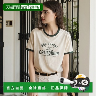 Rib Coloration California Tshirt_ 韩国直邮ANEDIT Half 단독