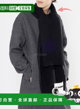 韩国直邮JIL SANDER J47ZZ0122 J14732 001 配饰羊毛围巾