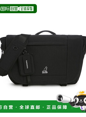 韩国直邮KANGOL Retrocore 学生邮差 2094 黑色单肩包邮差包
