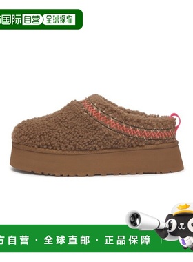 韩国直邮UGG雪地棉拖鞋女秋冬棕色毛绒印花舒适保暖1143976HWD
