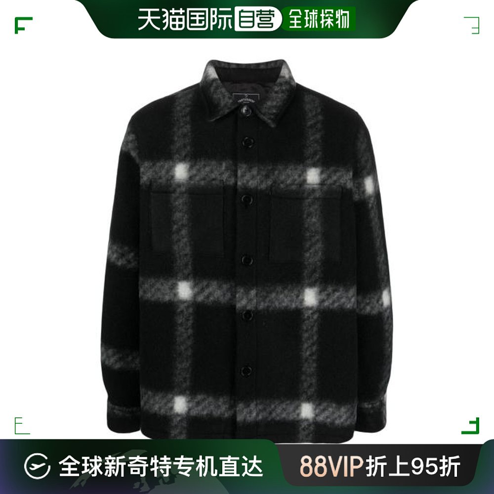 韩国直邮PORTUGUESE FLANNEL23FW长袖衬衫男0071 PLAID FLEE BLAC