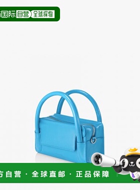 韩国直邮FIND KAPOOR女士时尚拉链褶纹单肩斜挎蓝色波士顿包 1110