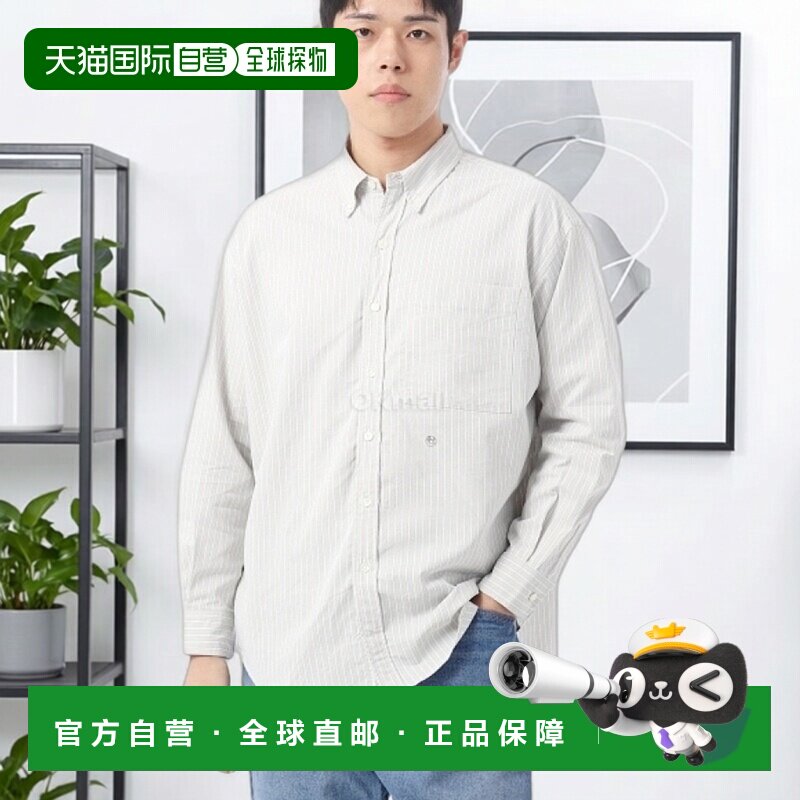韩国直邮nanamica 纽扣条纹风衬衫 (SUGS421 BE) 长袖衬衫男装图片