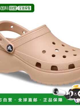 韩国直邮crocs 粉红色焦糖色经典平台木屐 206750-7AF户外