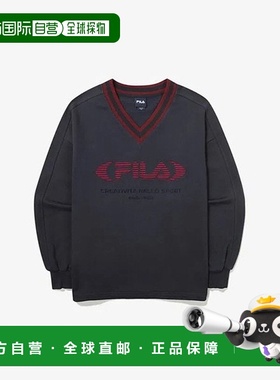 韩国直邮FILA Wheelaginfalti PQF FS2POG3151F-IDO V 领徽标上衣