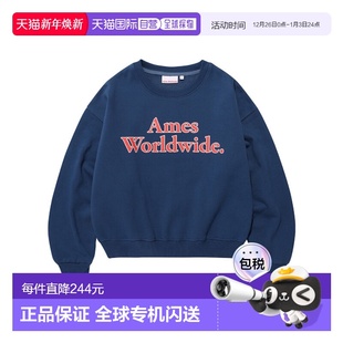 绒衫 女士女士卫衣 TYPO GRAPHIC SWE 韩国直邮Ames CROP Worldwide