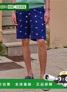 韩国直邮HAZZYS 赫奇斯男士藏青色绣花休闲裤长裤 (HZPA5B708N2)