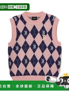 韩国直邮MLB MLB 马甲 GQC 3FKPM0334-43PKL Argyle Monogram 女