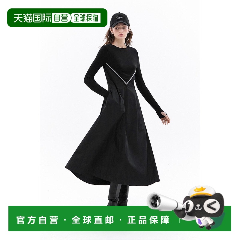 韩国直邮SJYP [SJYP] V 形针织上衣喇叭连衣裙（PW2F1TOP451WBK）