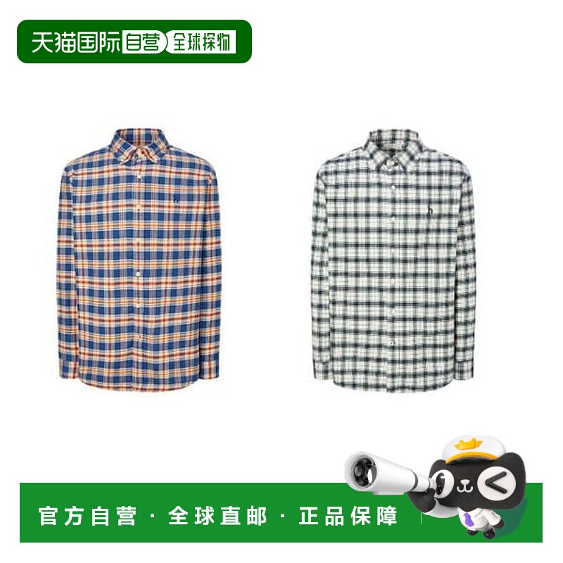 韩国直邮HAZZYS [25FW] [2colours pick1] 海吉斯格纹纯棉长袖休