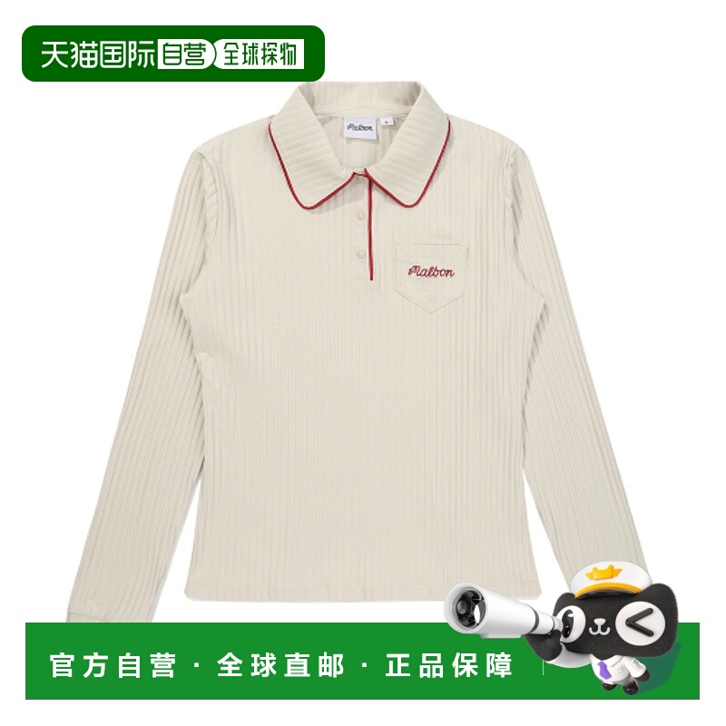 韩国直邮MALBON GOLF 女士Polo衫  Color Tipped Collar Ribbed T-
