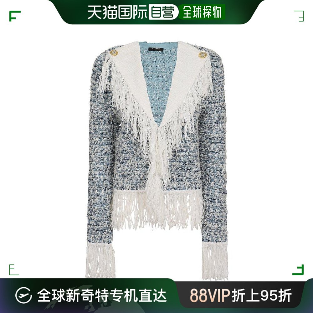 韩国直邮BALMAIN24SS牛仔夹克女CF1SK056KF88SLJ BLEU PALE BLANC