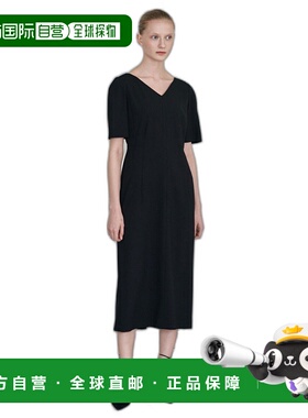 韩国直邮LOEUVRE 女士连衣裙 Wide V-neck Long Dress SW3MO259-10