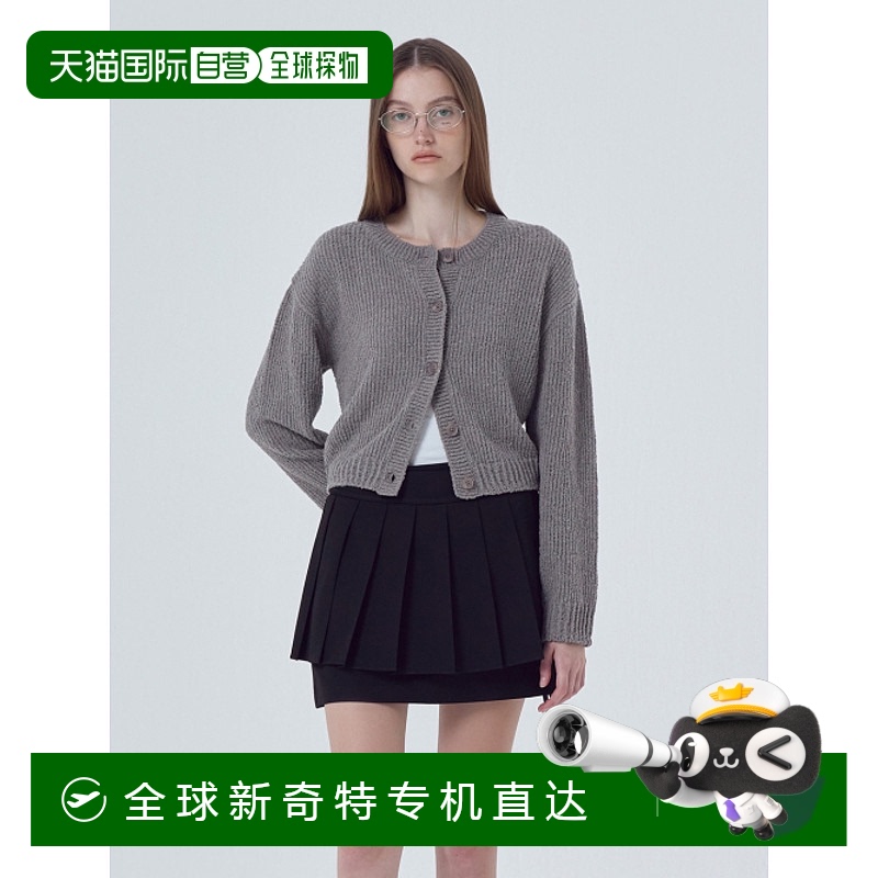 韩国直邮ETMON 女士毛针织衫KN110TFFA0 Round Boucle Knit Cardig