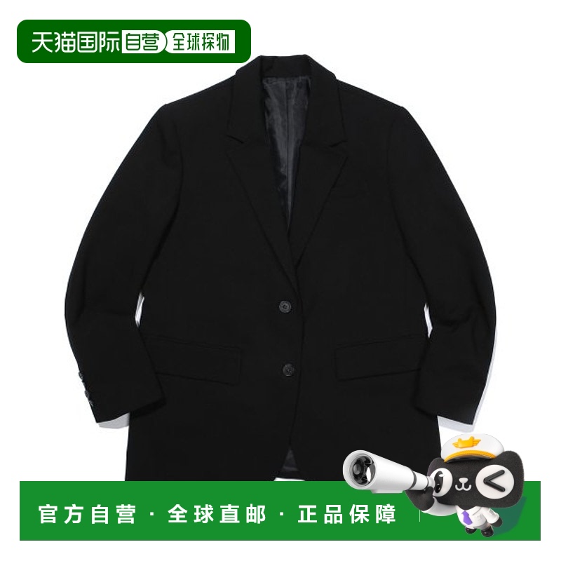 韩国直邮YALE WOMENS WOOL OVER FIT BLAZER BLACK夹克YC9JK0099B
