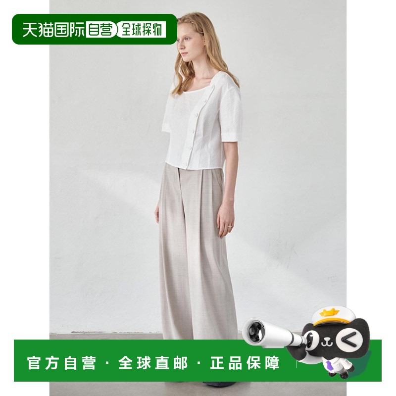 韩国直邮LOEUVRE正品 女装休闲裤302720400Side Tuck Wide Trouse