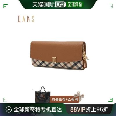 韩国直邮[DAKS ACC] [Daks Handbag] Brown Check Color Long Wal