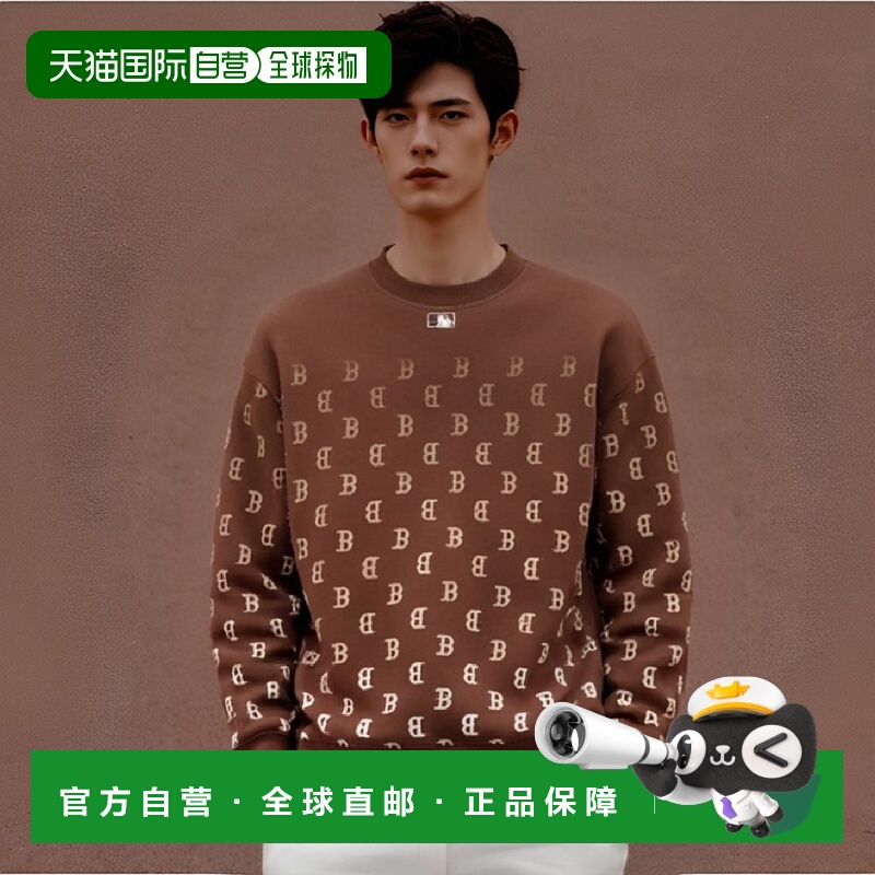 韩国直邮MLB 连帽卫衣3AMTM1334-43BRD时尚百搭潮牌 高级感正品