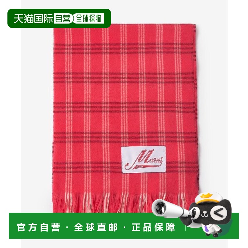 韩国直邮MARNI 丝巾女士SCMC0081A0UAW012CHC62 ROSE PINK CHECK W