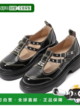 韩国直邮GANNI 黑色玛丽珍鞋（S2928 864） 乐福鞋厚底单鞋松糕鞋