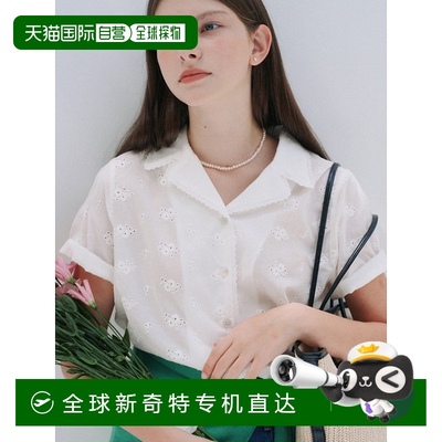 韩国直邮ANEDIT 女士女衬衫AN24MT1001WH S Punching Lace Shirt_Wh
