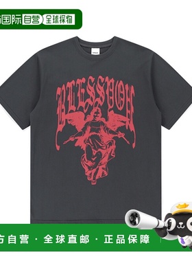 韩国直邮MAHAGRID街头潮牌24年新款美式复古校园休闲T恤MG2EMMT53