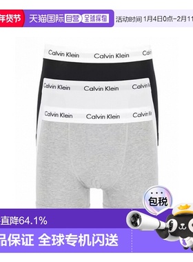 香港直邮Calvin KleinCK内裤男士棉质高弹透气3条装 U2662G 998
