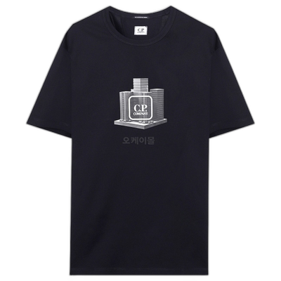 韩国直邮CP COMPANY Metropolis系列丝光平纹针织图案T恤