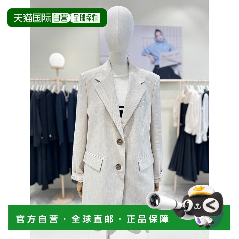 韩国直邮JJ JIGOTT [BUSAN] [JJJIGOT] 亚麻裁剪单粒双扣夹克 GR4