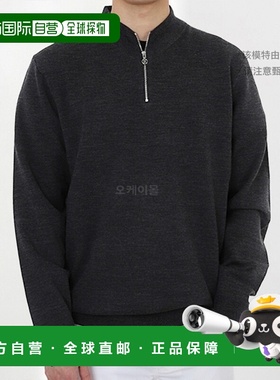 韩国直邮G/Fore高尔夫拉链毛衣V领美利奴羊毛修身长袖时尚潮流