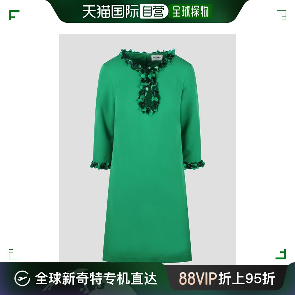 韩国直邮PAROSH24SS短连衣裙女D721910 PUPPY 005 VERDE