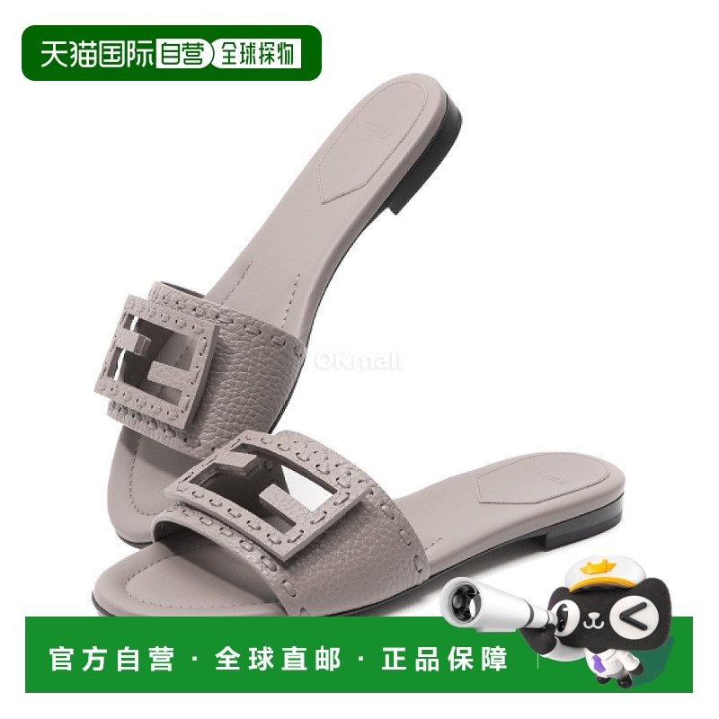 韩国直邮FENDI 法棍形皮革拖鞋(8R8136 AQY2 F1MXM) 拖鞋