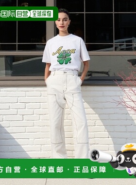 韩国直邮AECA WHITE 男士T恤AWCMSSBDTTSSO007A2WA CLOVER FLOWER
